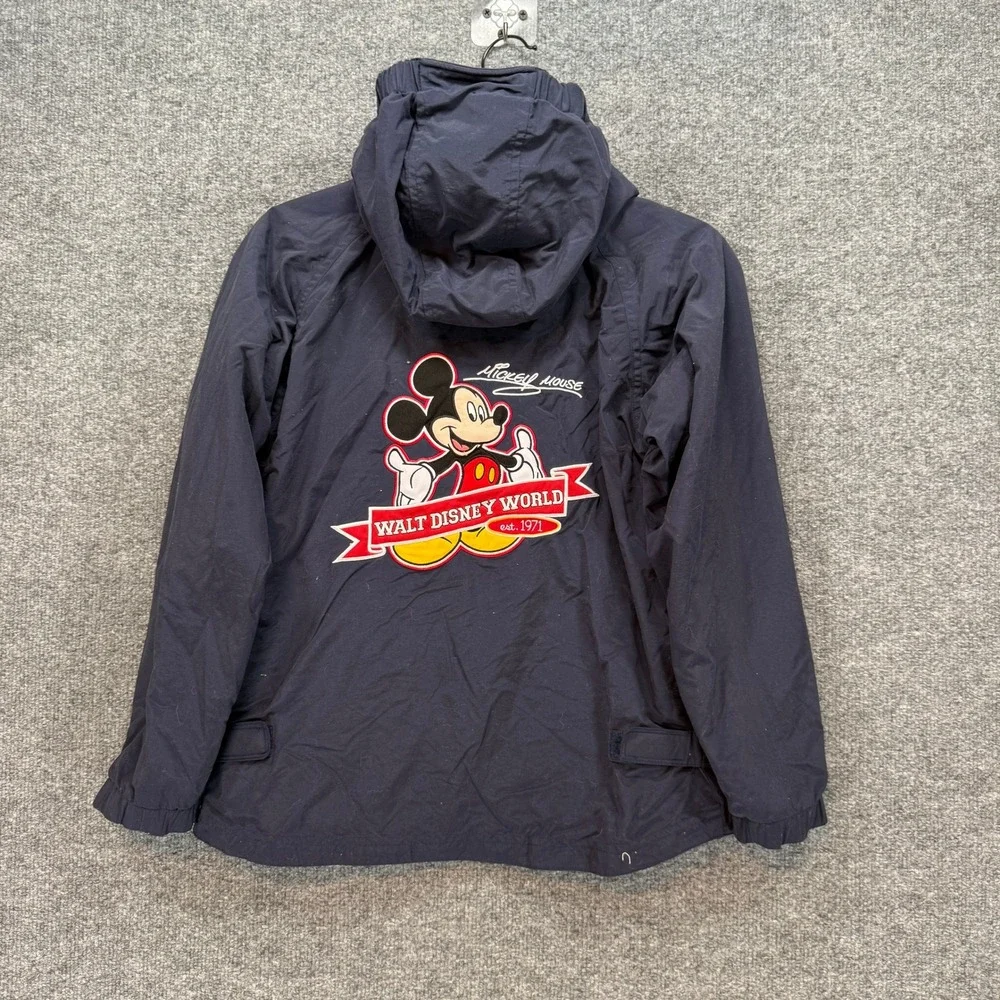 Disney Jacket Kids Large Blue Mickey Mouse‎ Walt Disney World Vintage 90s Zip Up